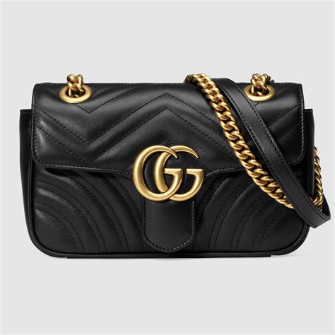 gucci gg marmont matelassé mini bag black|gg matelassé leather mini bag.